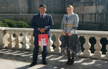 H.E. Ambassador Raj Kumar Srivastava met with Mrs. Ana Hrnić, Director of Dubrovnik Tourist Board and exchanged ideas in the field of Tourism & Bollywood to further enhance India & Croatia B2B & P2P connections.