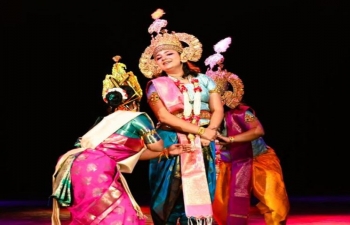 The Indian Council For Cultural Relations 8—Member Ramayana Theatre Group - Roopvani led by Vyomesh Shukla performed at the start of the Croatian tour at the 