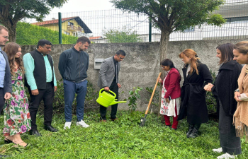 As a part of the #Plant4Mother, #एक_पेड़_माँ_के_नामcampaign, Mr. Chander Mohan, Chargé d'Affaires and Embassy officials planted a tree at the Embassy of India, Zagreb premises. 