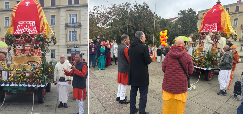 Ambassador Arun Goel participated at the 9th Traditional Indian Chariot Festival 'Rathayatra' organized by ISKCON Zagreb on the 5th of October, 2024.