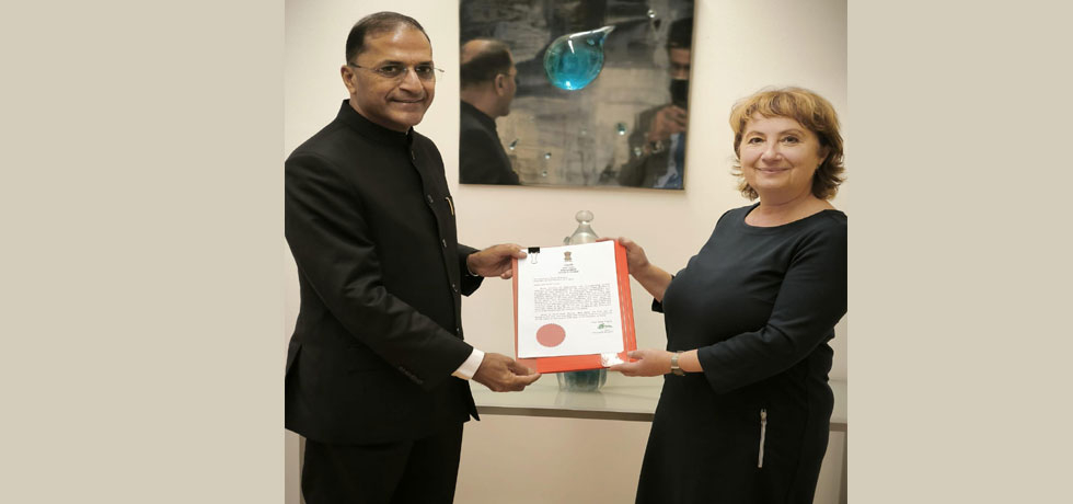 Mr. Arun Goel, Ambassador-desig. of India to the Republic of Croatia, presented a copy of his Letter of Credence on 04 October 2024 to Ms. Mirta Jelenc Župan, Chief of Diplomatic Protocol at the Ministry of Foreign and European Affairs of Croatia. 