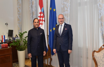 Ambassador Arun Goel courtesy call on the Minister of Foreign and European Affairs of Croatia, H.E. Mr. Gordan Grlic Radman, on November 11, 2024