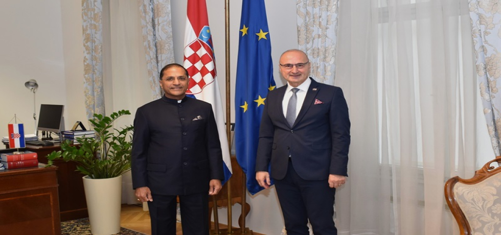 Ambassador Arun Goel courtesy call on the Minister of Foreign and European Affairs of Croatia, H.E. Mr. Gordan Grlic Radman, on November 11, 2024