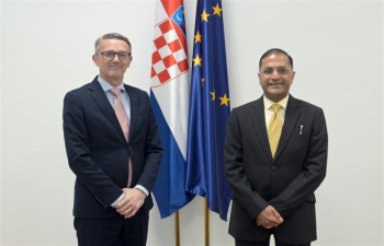 Vice President of the Committee for the Economy Ivica Lukanović received on the 11th December Ambassador Arun Goel, with whom he discussed strengthening cooperation between the two countries, primarily in the areas of economy, tourism and culture. 