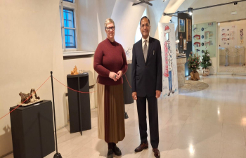 Ambassador Arun Goel met on the 17th December the Zagreb City Museum Headmaster Mrs. Aleksandra Berberih Slana. The Zagreb City Museum is a general cultural and historical important city museum that systematically collects and processes objects from the city's past.